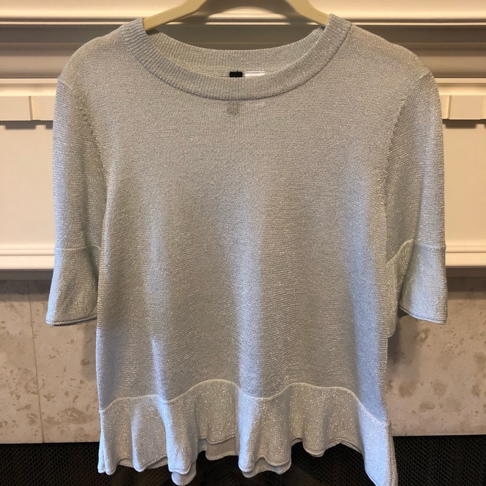 H&M silver metallic thread sweater